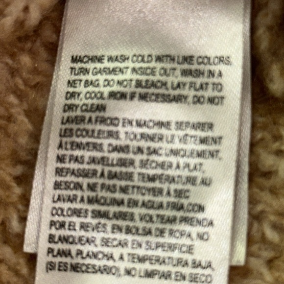 Lucky Brand Buttondown Crew Neck CableKnit Cardigan Sweater TwoToned Light M - Picture 7 of 10